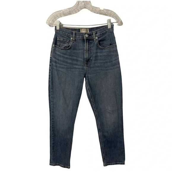 Everlane The High Waist Straight Jeans Women’s Size 27 Blue Ankle Stretch Denim - Picture 1 of 10